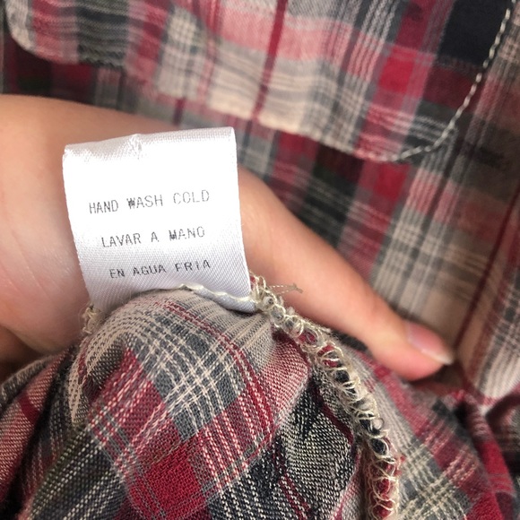 Ellison Plaid Button Down | Red White | Size Large - Picture 9 of 9